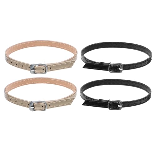 AKOOSY 2 Paare Damen Knöchelriemen für High Heels Ersatz Festschnürung Strapazierfähige Schuhbänder für Absatzschuhe Komfortables Fixieren und Stabilisieren Gold und Spiegel Schwarz von AKOOSY