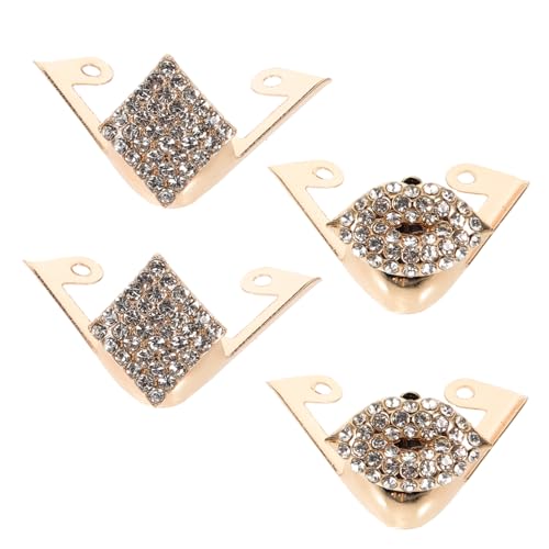 AKOOSY 2 Paare High Heel Spitzen Schutzkappen Goldene Schuhspitzen Überzieher Zur Absatzpflege Und Schuhschutz Für Damen Hochzeiten Partys von AKOOSY