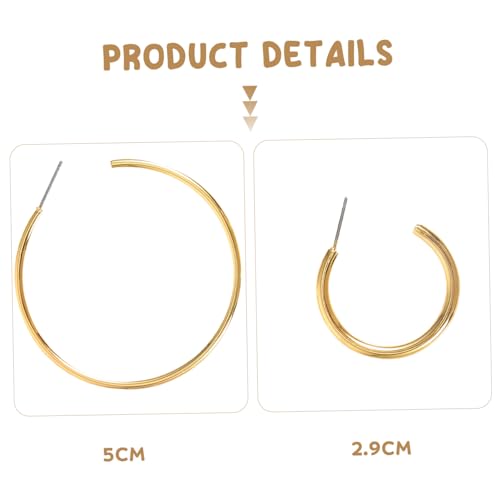 AKOOSY 2 Paare Minimalistische Creolen Ohrringe Damen Leichte Glatte C Förmige Hoops Hautfreundliche Vielseitig für Alltag und Party Schmuck für Frauen und Teenager AKOOSY 2 Paare Minimalistische Creolen Ohrringe Damen Leichte Glatte C Förmige Hoops Hautfreundliche Vielseitig für Alltag und Party Schmuck für Frauen und Teenager von AKOOSY