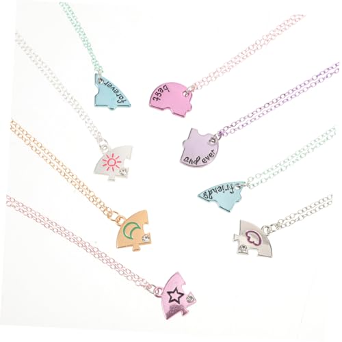 AKOOSY 2sätze Halbherz-halskette Als Freundschaftssymbol Herzform-anhänger Für Frauen Passende Puzzle-kette Für Freundin Und Schwestern Legierungsmaterial Langlebig Und Elegant von AKOOSY