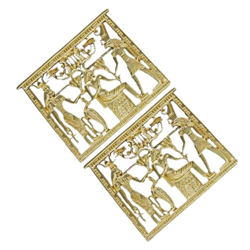 AKOOSY 2 Stück Ägyptische Brosche Vintage Mattgold Anstecknadel Glänzend Strapazierfähig Vielseitig Kleidungsdeko für Damen von AKOOSY