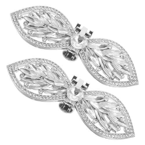 AKOOSY 2 Stück Abnehmbare Schuhclips mit Eleganter Schleifenform aus Robustem Zinklegierung Stilvolle Schuhdekoration für Damen Pumps und Flache Schuhe Vielseitige Accessoires für von AKOOSY