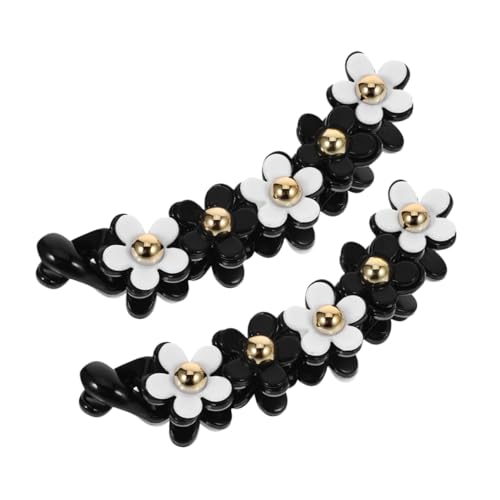 AKOOSY 2 Stück Banana Haarspangen Blütenform Bananenclips für Dickes und Vielseitige Haarklammern für Pferdeschwanz Glattes und Lockiges Haar Damen Haarschmuck von AKOOSY