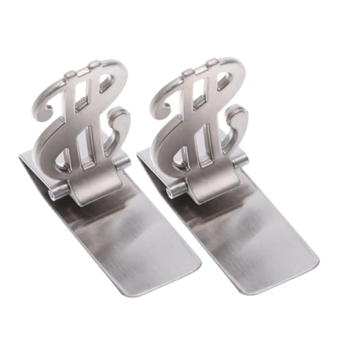 AKOOSY 2 Stück Edelstahl Geldklammer Langlebiger Metall Money Clip mit Kreativem Design Kompakt und Leicht als Wallet Ersatz für Herren und Damen Sichert Geldscheine und Kleine Dokumente von AKOOSY