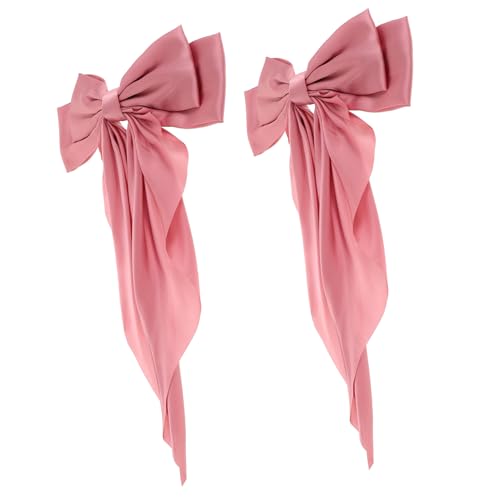 AKOOSY 2 Stück Große Haarschleifen Clips mit Federmechanismus Sanfte Haarklammer Schleife für Frauen Sichere Französische Haarspangen Weiche Haarschleifen Accessoires für Stilvolle von AKOOSY