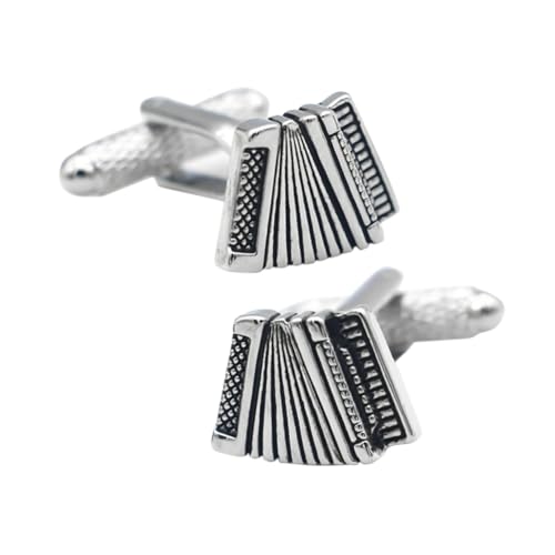 AKOOSY 2 Stück Handgefertigte Kupfer Manschettenknöpfe Klassische Handakkordeon Form Elegantes Accessoire für Smokinghemden Stilvoller Hochzeitsschmuck für Herren von AKOOSY