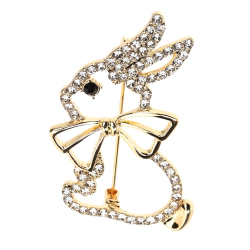 AKOOSY 2 Stück Hasenbrosche aus Legierung Niedliche Cartoon Bunny Anstecknadeln für Kleidung Rucksäcke Jacken Leichte Pins Dekorative Modebroschen für Damen von AKOOSY