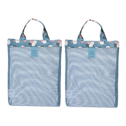 AKOOSY 2 Stück Leichte Netz Strandtaschen mit Großem Fassungsvermögen Sanddurchlässig und Langlebig Multifunktional für Badebekleidung Handtücher und Badutensilien für Sommerurlaub und von AKOOSY