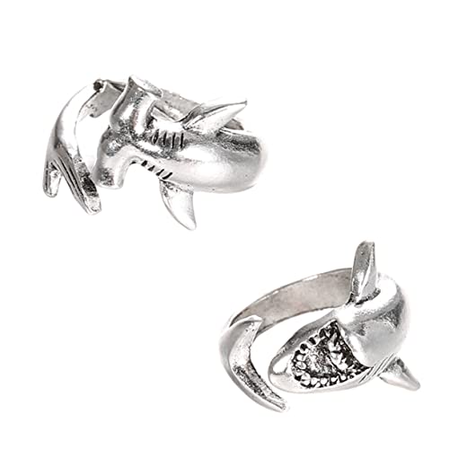 AKOOSY 2 Stück Offene Verstellbare Finger Ringe Ring Animal Wrap Design Eleganter Schmuck für Damen und Herren als zu Geburtstag Valentinstag Muttertag von AKOOSY