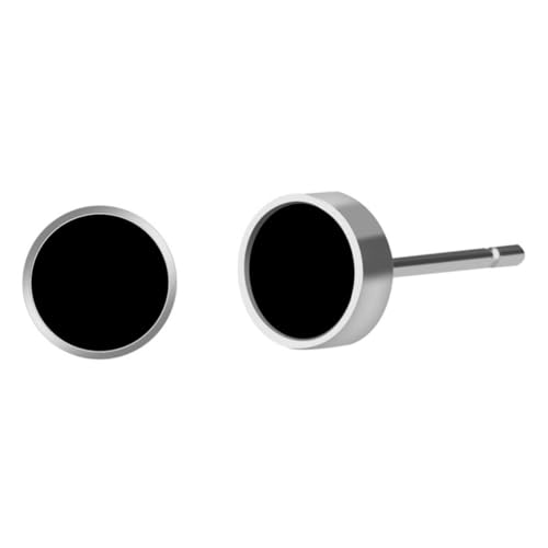 AKOOSY 2 Stück Ohrstecker aus Geometrische Flache Ohrpiercing Plugs Silberfarbene Herren Damen Ohrringe Leicht und Langlebig Einfach zu Tragen von AKOOSY