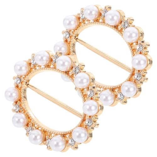 AKOOSY 2 Stück Schalring Clips für Damen Langlebiger Legierung Multifunktionale Schalschnallen für Seidenschals T Shirts und Kleidung Rutschfester Halter für Alltag Party und Reise von AKOOSY