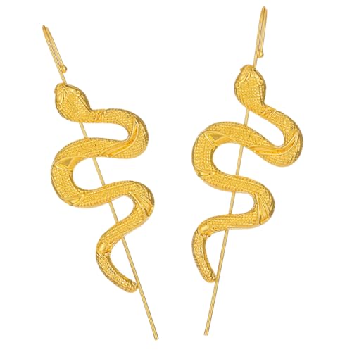 AKOOSY 2 Stück Snake Ohrclip Damen Schlange Design Leicht Piercing Ohrhaken Ohrmanschette Modisch Eleganter Schmuck für Frauen Weihnachten Valentinstag von AKOOSY