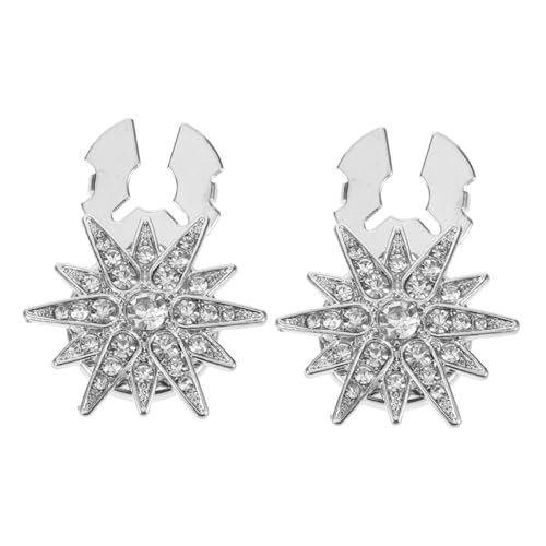 AKOOSY 2 Stück Teiliges Funkelnde Metall-button-covers mit Strassverzierung Langlebige Abnehmbare Hemd Jackenknopf-schmuck Modische Diy-hemdknopf-accessoires für Damen und Herren von AKOOSY