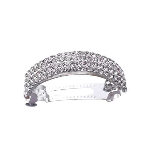 AKOOSY 2 Stück Teiliges Haarschmuck Damen Haarklammern aus Legierung mit Funkelnden Strasssteinen Eleganter Glitzer Haarclip für Mädchen und Frauen Modisch und Silberfarben von AKOOSY
