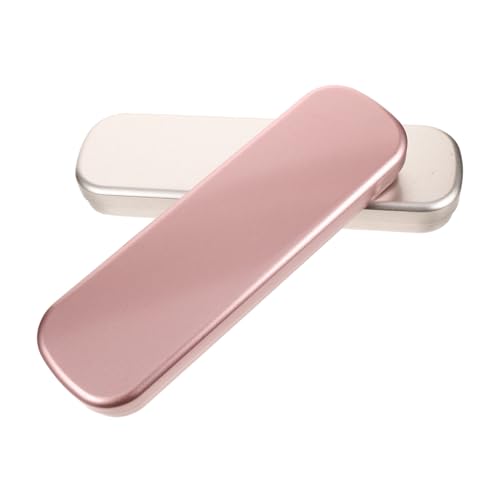 AKOOSY 2 Stück Teiliges Metall Stifteetui Kratzfeste Kompakte Metall Stiftboxen für Schüler Praktische Federmäppchen Alternative Tragbare Stifthalter für Kugelschreiber und Marker Silber von AKOOSY