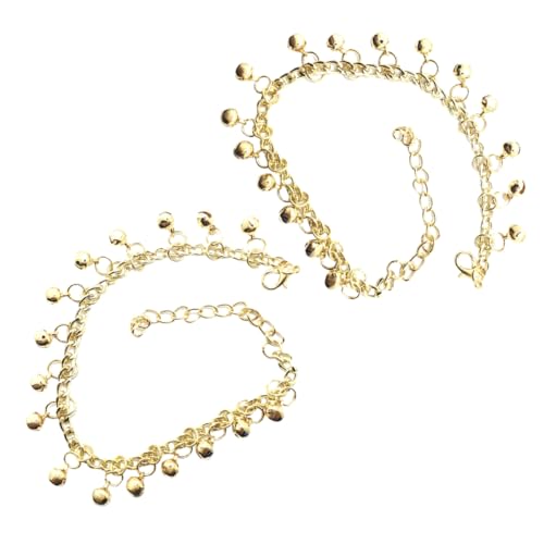 AKOOSY 2 Stück Verstellbare Fußkettchen mit Glocken für Damen Modisches für Sommer Strand für Einen Lässigen Look Am von AKOOSY