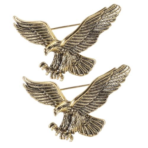 AKOOSY 2 Stück Vintage Teiliges Eagle Anstecknadel aus Modische Brosche für Damenjacken Leicht Verschleißfest Geeignet für Partys Festliche Anlässe und Freizeitkleidung von AKOOSY