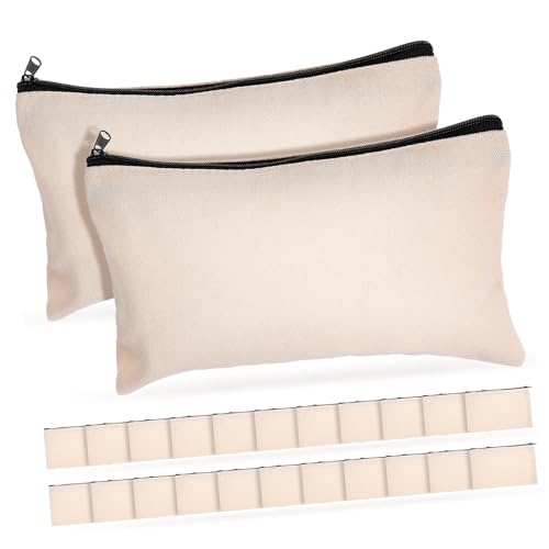 AKOOSY 25 Stück Teiliges Schwarze Reißverschluss Beutel aus Canvas Vielseitiger Taschenorganizer für Kosmetik Stifte und Reise Accessoires Langlebig Leicht zu Reinigen als Federmäppchen von AKOOSY