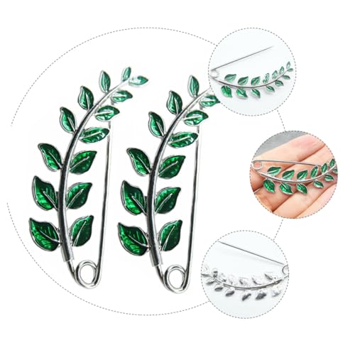 AKOOSY 2stücke Schal-corsage Schal-brosche Kleiderschnalle Schalschnallen Damen-mantel-brosche Grün Passend Für Broschen Kleidungsschnalle Grün von AKOOSY