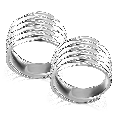 AKOOSY 2stücke Verstellbarer Metall Damen Fingerring Zierlicher Ring Schmuck Für Teenager Mädchen Geburtstag Hochzeit Abschlussball Geschenk von AKOOSY
