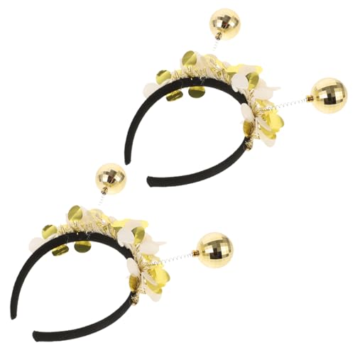 AKOOSY 2Stücke Discokugel Haarband Glitzerndes Kopfband für Partys Cosplay Festlichkeiten Perfektes Haarschmuck Accessoire für Weihnachten Besondere Anlässe von AKOOSY