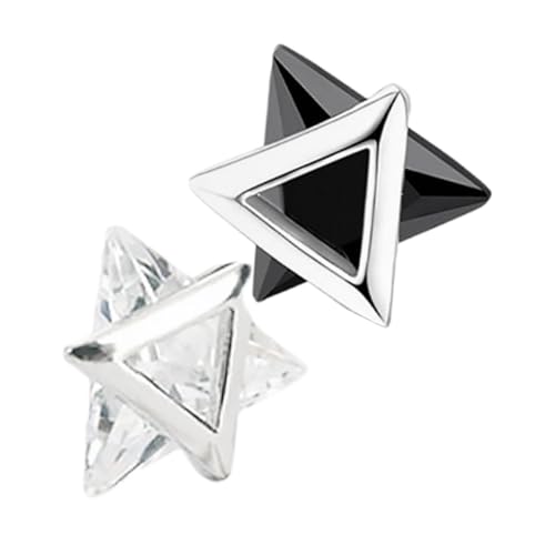 AKOOSY 2stücke Geometrische Ohrringe Für Damen Minimalistische Ohrstecker Aus Hochwertigem Material Mit Zirkon-akzenten Für Partys Und Alltag von AKOOSY