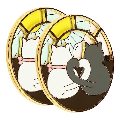AKOOSY 2Stücke Katzenbrosche Kreative Rotierende Anstecknadeln mit Niedlichem Katzendesign für Frauen Modisches Accessoire für Rucksäcke Kleidung AKOOSY 2Stücke Katzenbrosche Kreative Rotierende Anstecknadeln mit Niedlichem Katzendesign für Frauen Modisches Accessoire für Rucksäcke Kleidung von AKOOSY