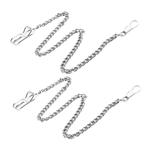 AKOOSY 2stücke Uhrenkette Für Taschenuhr Aus Metall Clip-taschenkettenzubehör Ersatzkette Für Taschenuhr Uhrenzubehör Antike Uhrenketten Geldbörsenketten Für Herren Hosenketten von AKOOSY