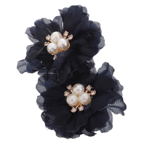 AKOOSY 2stücke Stoffblumen Haarschmuck Mit Perlenverzierung Vielseitige Dekoration Für Bastelprojekte Haarclips Broschen Und von AKOOSY