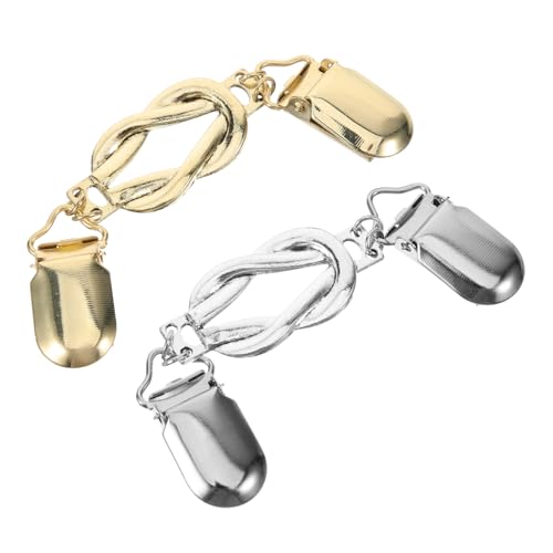 AKOOSY 2Stücke Vintage Cardigan Clips Stilvolle Strickjackenverschluss für Damen Antirutsch Kleiderspangen Robustem Material für Pullover Schals Kleider von AKOOSY