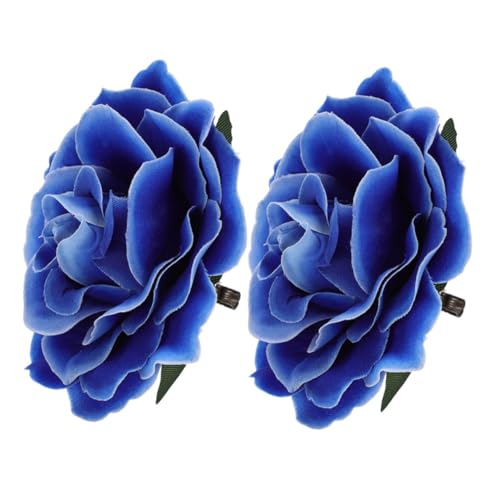 AKOOSY 2stücke Stoff Rosenblumen Haarspangen Und Broschen Künstliche Blumen Haarnadeln Blumenhaarklammern Für Hochzeiten Partys Und Andere Anlässe von AKOOSY