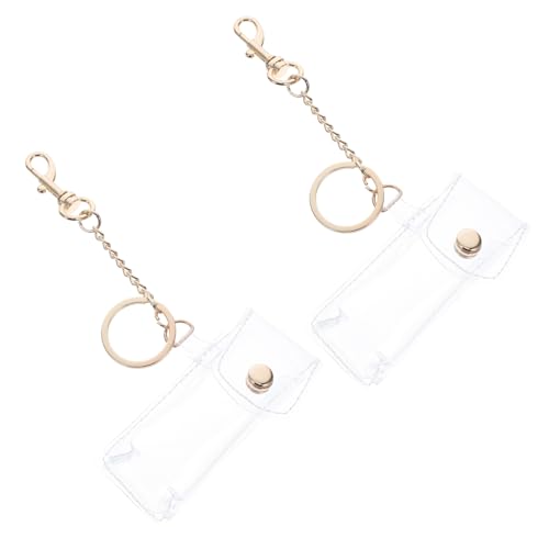 AKOOSY 2stücke Lippenstiftetui Schlüsselanhänger Transparenter Lippenstift Halter Mit Schlüsselring Für Lippenstifte Lipgloss Und Lippenbalsam Für Reisen Und Alltag von AKOOSY