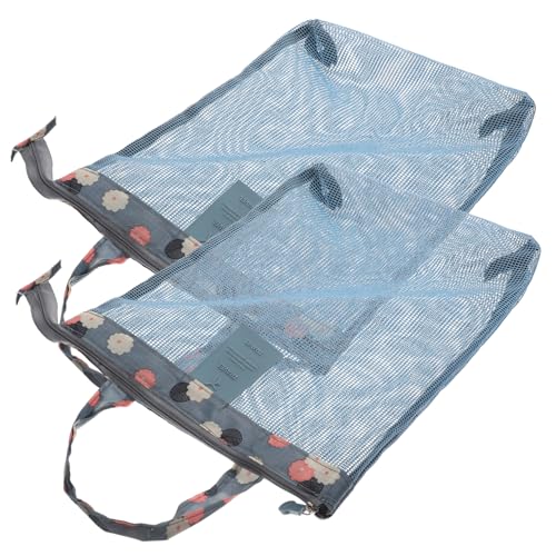 AKOOSY 2stücke Netztaschen Reise Kosmetiktasche Mit Reißverschluss Mesh Lagerung Tasche Als Waschtasche Und Badeanzug Aufbewahrungstasche Für Handtücher Und Kleine Toilettenartikel von AKOOSY