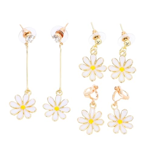 AKOOSY 3 Paare Ohrstecker und Baumel Ohrringe mit Frischen Designs Silberfarbene Blumenohrringe für Damen Langlebige Schmucksets Vielseitig Kombinierbar für Alltag und AKOOSY 3 Paare Ohrstecker und Baumel Ohrringe mit Frischen Designs Silberfarbene Blumenohrringe für Damen Langlebige Schmucksets Vielseitig Kombinierbar für Alltag und von AKOOSY