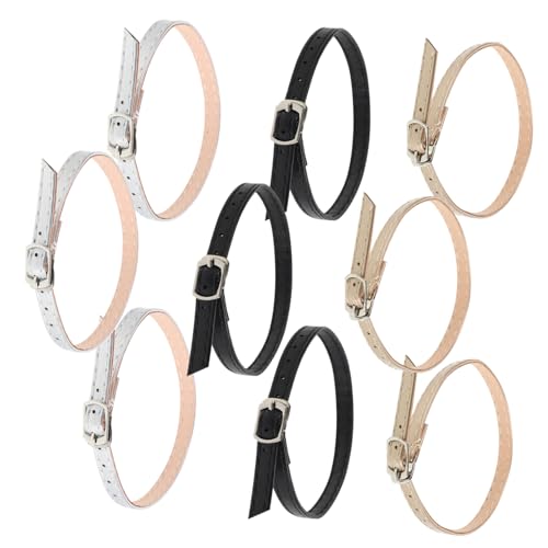 AKOOSY 3 Paare Verstellbare PU Schuhriemen für Damen Rutschfeste Knöchelriemen Abnehmbare High Heel Schnürsenkel für Sandalen und Absatzschuhe Vielseitige Schuhaccessoires in Gold Silber von AKOOSY