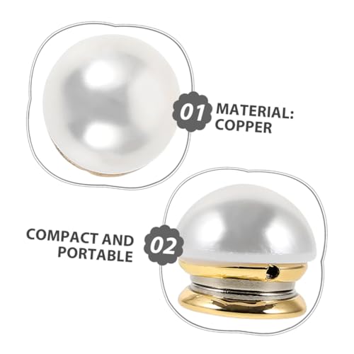 AKOOSY 3 Stück Magnetische Perlen Brosche Knöpfe Kein Nähen Lücken Button Pin für V Ausschnitt Tops Schals Kleider Sicherer Verschluss für Formelle Anlässe Schonend für Stoffe von AKOOSY
