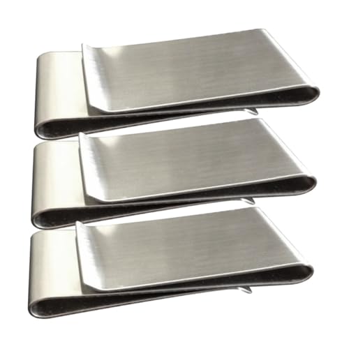 AKOOSY 3 Stück Metal Geldklammer Wallet Kartenhalter aus Robustem Metall Minimalistischer Geldclip für Kreditkarten Geldscheine und Ausweise Sicheres Fronttaschen Accessoire für Business von AKOOSY
