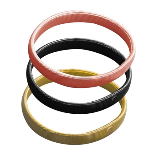 AKOOSY 3 Stück Teiliges Elastisches Armband Gold Roségold und Schwarz Verstellbare Armreifen als Ärmelhalter für Herren Strapazierfähige und Vielseitige Armmanschetten zur Hemddekoration von AKOOSY