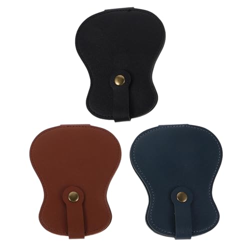 AKOOSY 3 Stück Teiliges Gitarrenplektrum-etui aus Pu-Leder Kompakter Plectrum-Organizer mit Separaten Fächern Tragbarer Gitarrenplektrum-Halter für Akustik Leicht und Reisefreundlich von AKOOSY