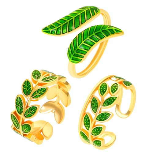AKOOSY 3 Stück Teiliges Offener Verstellbarer Damenring Feine Verarbeitung Modischer Schmuck Für Alltag Und Geschenk von AKOOSY