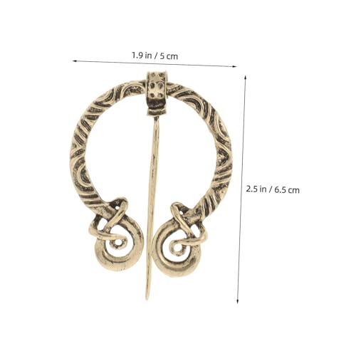 AKOOSY 3 Stück Teiliges Vintage Wikinger Broschen Set mit Spiral Schlangen Flechtmuster Antike Bronze Cloak Pins für Kleidung Schal Strickjacke Vielseitige Anstecknadeln für Damen und von AKOOSY