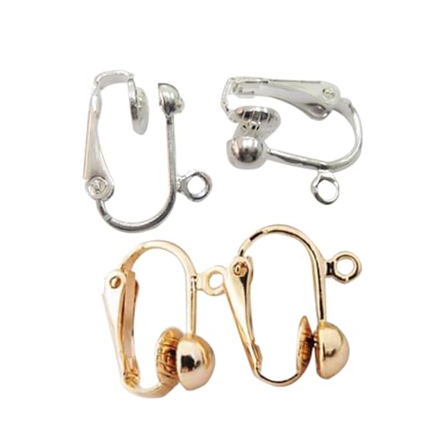 AKOOSY 36 Stück Teiliges Damen Ohrclips Kleine Runde Ohrhaken in Silber und Gold Allergikerfreundlich Rostfrei Ohrloch Modischer Schmuck für Alltag Party Hochzeit und Festtage von AKOOSY