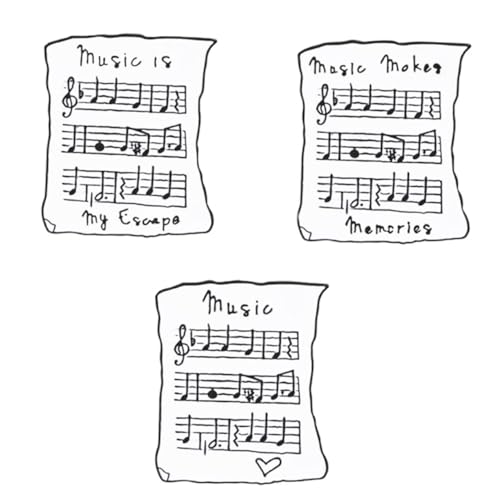 AKOOSY 3stücke Musiknoten Brosche Pin Cartoon Legierung Anstecknadel Mini Brustnadel Schicke Personalisierte Für Hochzeit Weihnachten Geburtstag von AKOOSY
