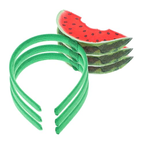 AKOOSY Wassermelonen Stirnband 3 Stück Süßes Haar Accessoire für Frauen Frucht Kopfschmuck Sommer Partyzubehör für und Reisen von AKOOSY