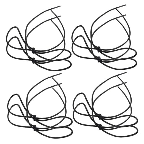 AKOOSY 4 Paar Gewachste Baumwoll schnürsenkel Rund Langlebig und Komfortabel Ersatz für Herren Damenschuhe Geeignet für Lederschuhe Business schuhe und Stiefel Schwarz von AKOOSY