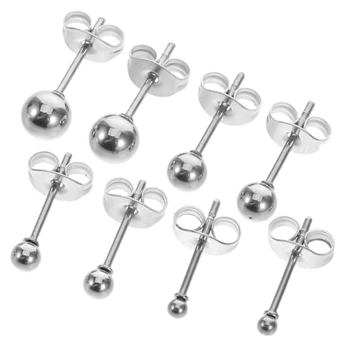 AKOOSY 4 Paare Ohrstecker Runde Kugel Ohrschmuck Unisex Knorpelpiercing Alltag Anlass von AKOOSY