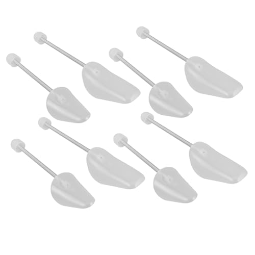 AKOOSY 4 Paare Schuhspanner aus Kunststoff mit Federmechanismus Einstellbare Schuhformer für Damen und Herren Flexible Einlagen zur Form Knittererhaltung von Sneakern Halbschuhen und von AKOOSY