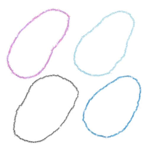 AKOOSY 4 Stck Leuchtende Fußkettchen Damen mit Bunten Perlen Nachtaktive Beaded Anklets für Mädchen Hautfreundlich Langlebig und Modisch für Strandpartys und Festivals von AKOOSY