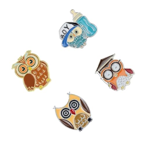 AKOOSY 4 Stück Eulenbrosche Stilvolle Dekorative Brustnadeln Modisches Corsage-accessoire Für Die Liebsten AKOOSY 4 Stück Eulenbrosche Stilvolle Dekorative Brustnadeln Modisches Corsage-accessoire Für Die Liebsten von AKOOSY