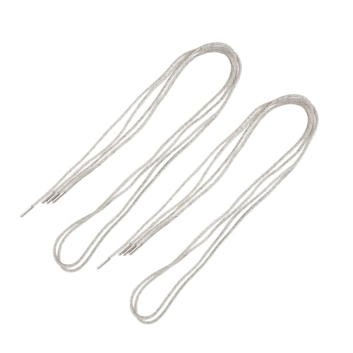 AKOOSY 4 Stück Glitzer Strass Schnürsenkel Runde Schuhbänder für Sneaker Stiefel Laufschuhe Hochzeit Party Alltag Weiß von AKOOSY